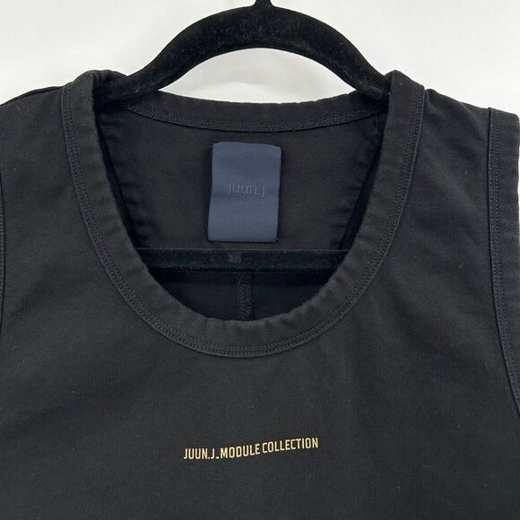 JUUN.J Module Collection Men's Black Thick 100% Cotton Tank Top Size 46 / Large - Picture 6 of 7